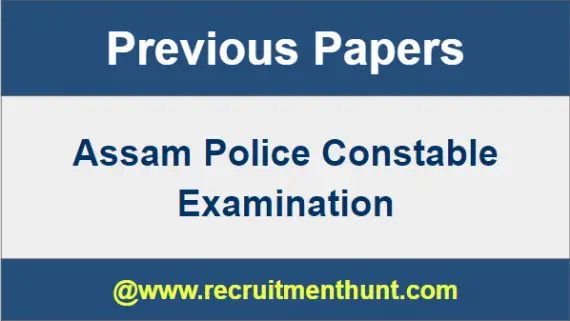 Assam Police Constable Previous Papers