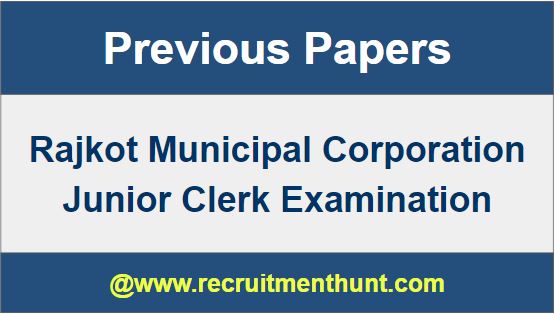 RMC Junior Clerk Previous Year Question Papers