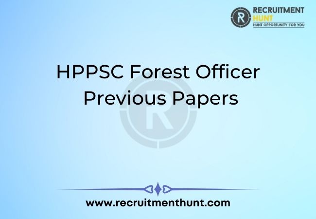 HPPSC Forest Officer Previous Papers