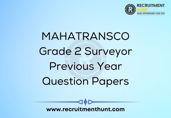 MAHATRANSCO Grade 2 Surveyor Previous Year Question Papers
