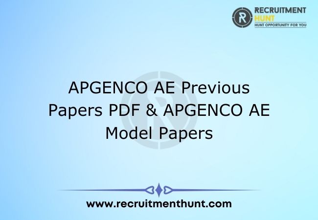 APGENCO AE Previous Papers PDF & APGENCO AE Model Papers