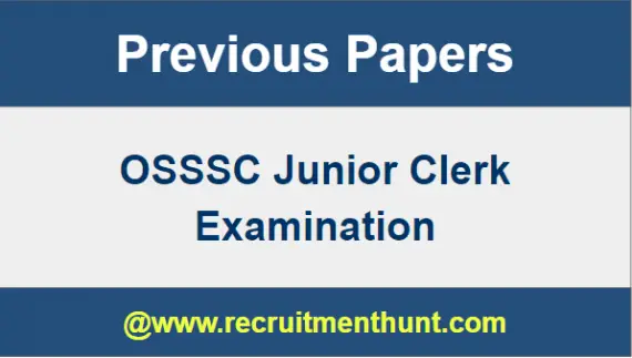 OSSSC Junior Clerk Previous Papers