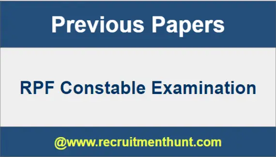 RPF Constable Previous Papers