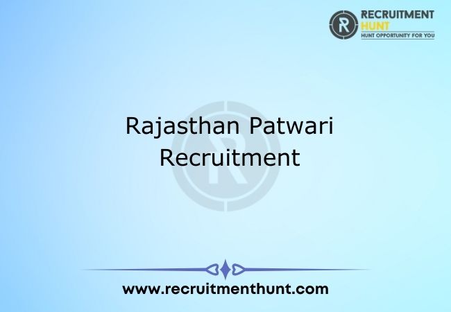 Rajasthan Patwari Recruitment