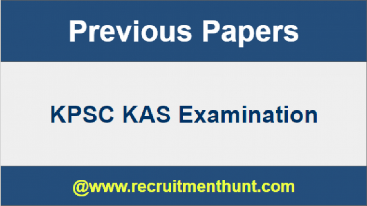 Solved Kpsc Kas Previous Year Question Papers Pdf Download Key