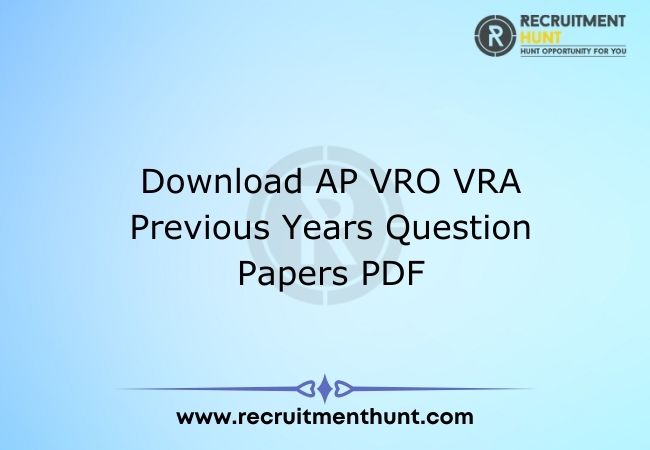 Download AP VRO VRA Previous Years Question Papers PDF