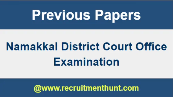 Namakkal District Court Office Previous Papers