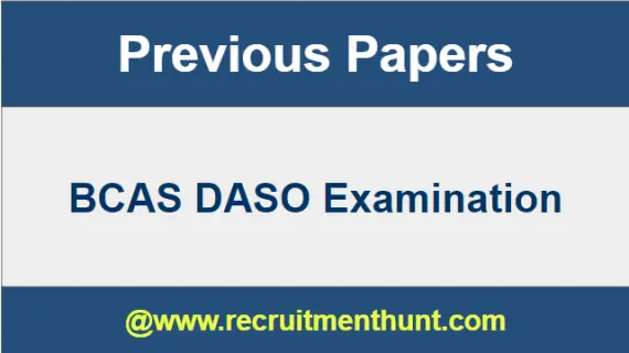 BCAS DASO Recruitment 2019