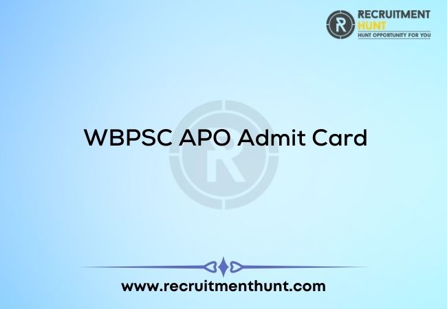WBPSC APO Admit Card