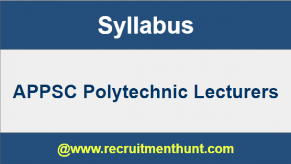 APPSC Polytechnic Lecturers Syllabus