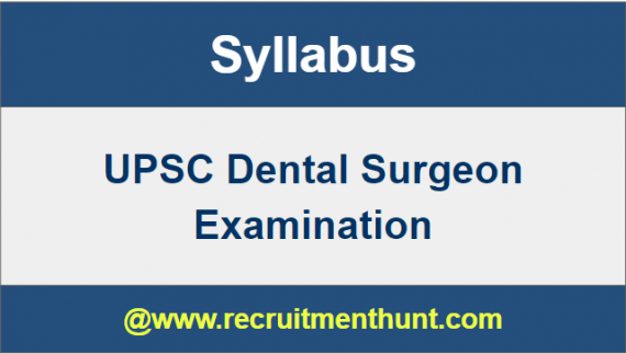 upsc dental surgeon exam date 2019