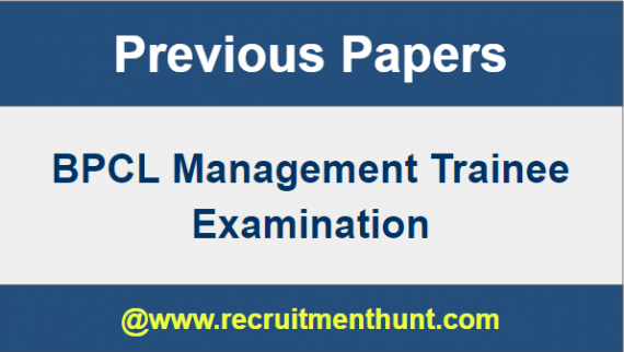 BPCL Management Trainee Previous Year Question Papers