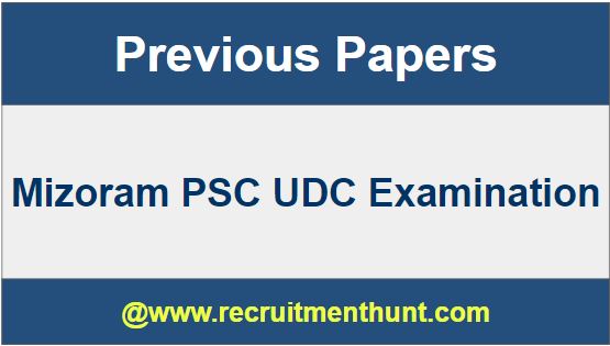 Mizoram PSC UDC Examination 2019