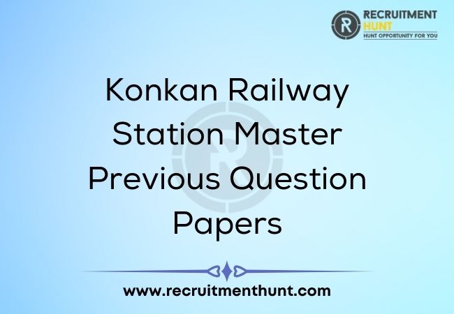 Konkan Railway Station Master Previous Question Papers