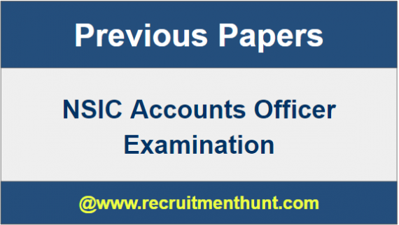 NSIC Accounts Officer Old Question Paper