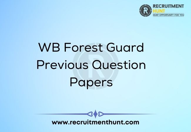 WB Forest Guard Previous Question Papers