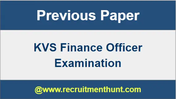 KVS Finance Previous Paper