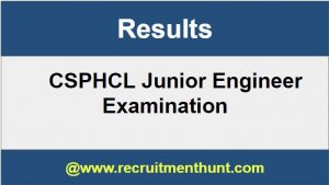 CSPHCL Junior Engineer Recruitment