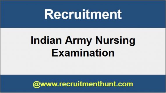 Indian Army Nursing Recruitment