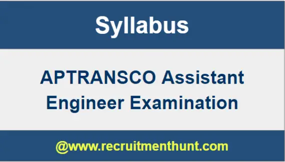 APTRANSCO Assistant Engineer Syllabus