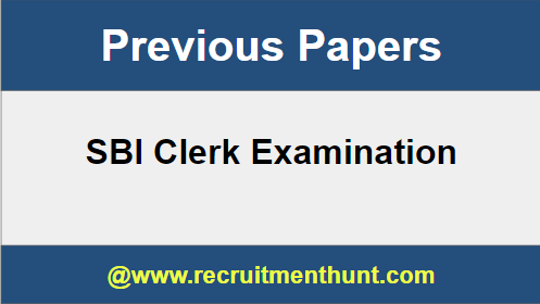 SBI Clerk Previous Papers