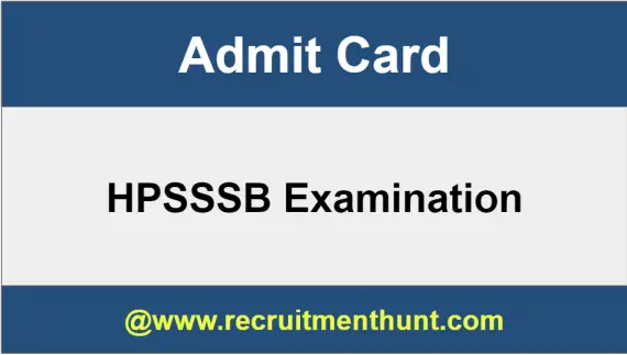 HPSSSB Admit Card 