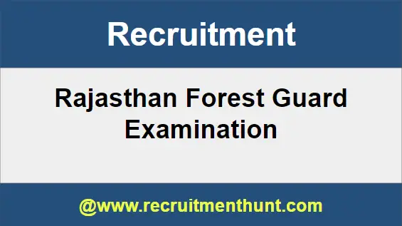 Rajasthan Forest Guard Recruitment