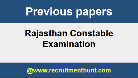 Rajasthan Police Constable Previous Papers