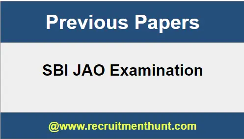 SBI JAO Previous Papers