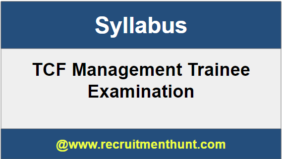 TCF Management Trainee Syllabus