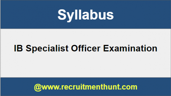 IB Specialist Officer Syllabus