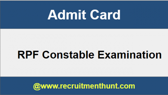 RPF Constable Admit Card