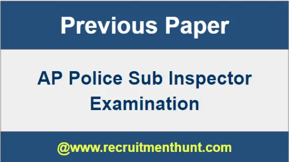AP Police Sub Inspector Previous Paper
