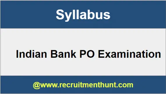 Indian Bank PO Syllabus