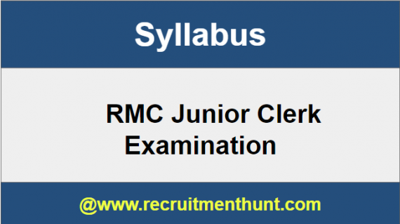 RMC Junior Clerk Syllabus
