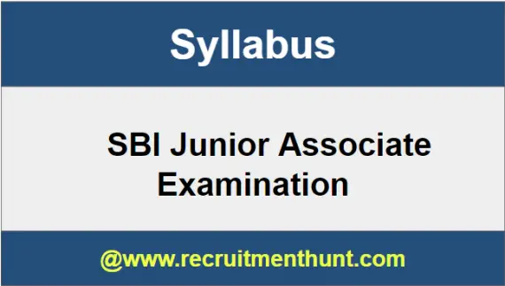 SBI Junior Associate Syllabus