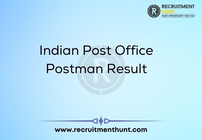 Indian Post Office Postman Result