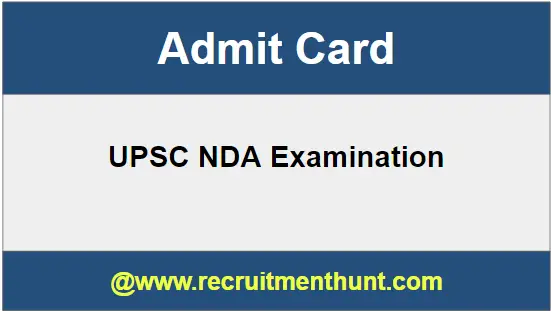 UPSC NDA Admit Card