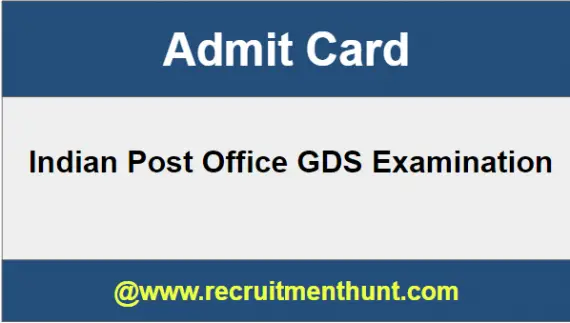 Indian Post Office GDS Admit Card