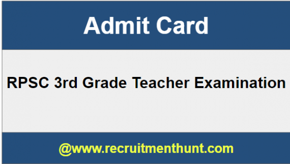 RPSC 3rd Grade Teacher Admit Card