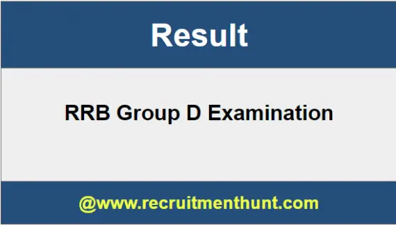 RRB Group D Result