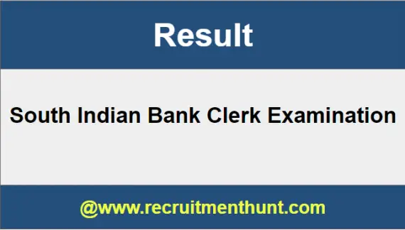 South Indian Bank Clerk Result