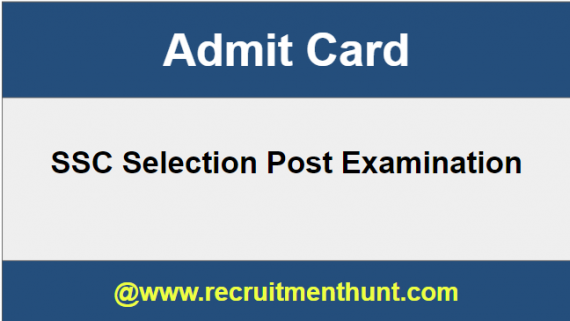SSC Selection Post Admit Card