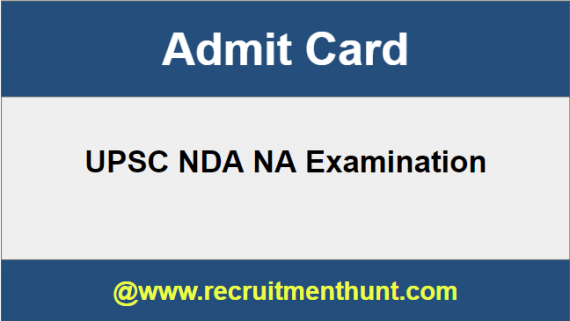 UPSC NDA NA Admit Card