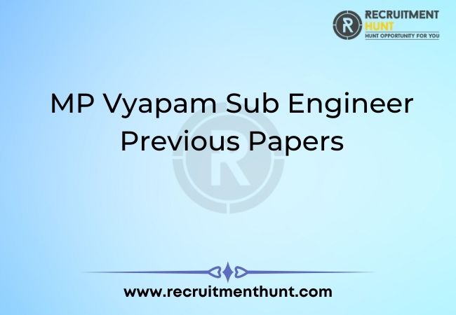 MP Vyapam Sub Engineer Previous Papers