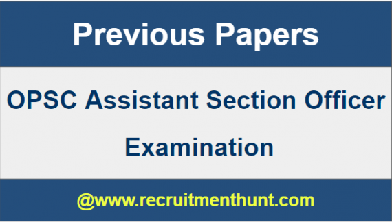 OPSC Assistant Section Officer Previous Paper