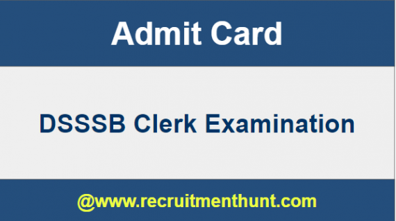 DSSSB Prt Admit Card 2019