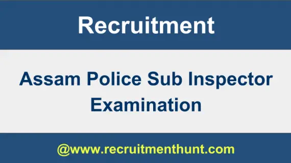 assam police si recruitment 2019