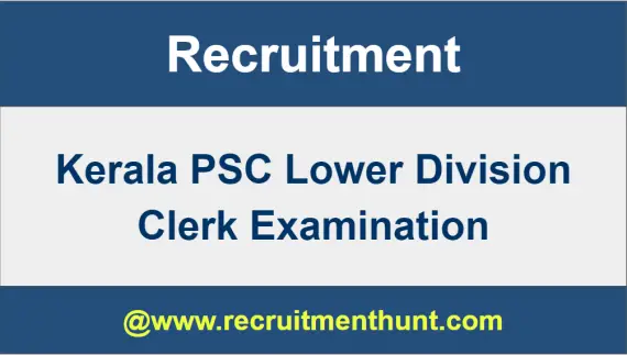 kerala psc online application for lower division clerk