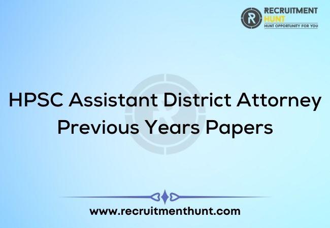 HPSC Assistant District Attorney Previous Years Papers